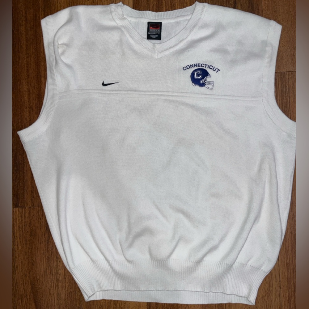 Nike Connecticut Football White Sweater Vest
